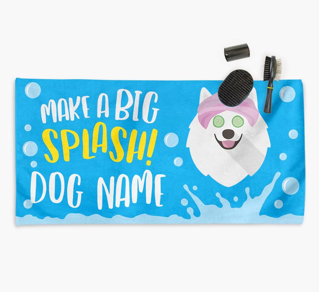 Personalised 'Make a BIG Splash' Towel for your {breedCommonName}