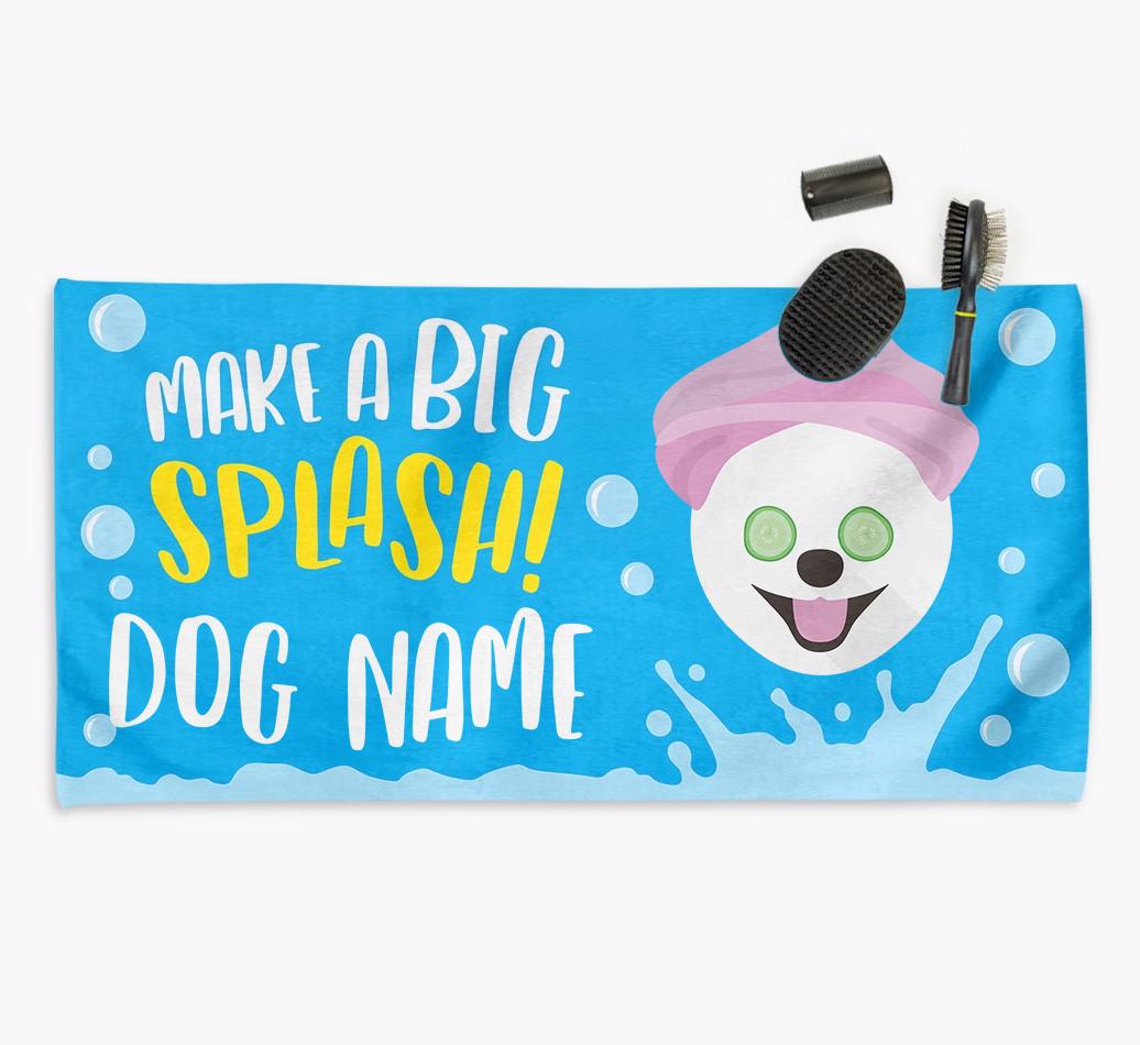 Personalised 'Make a BIG Splash' Towel for your {breedCommonName}