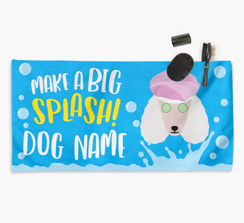 Personalised 'Make a BIG Splash' Towel for your {breedCommonName}