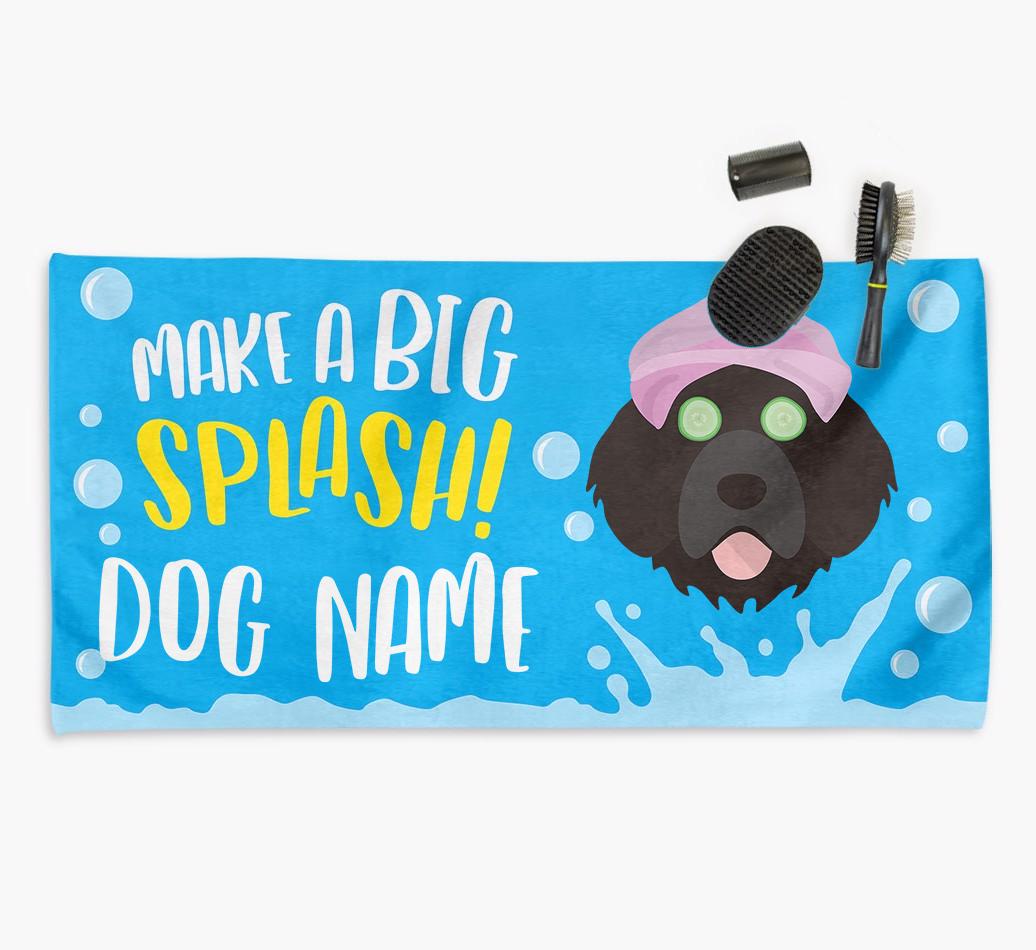 Personalised 'Make a BIG Splash' Towel for your {breedCommonName}