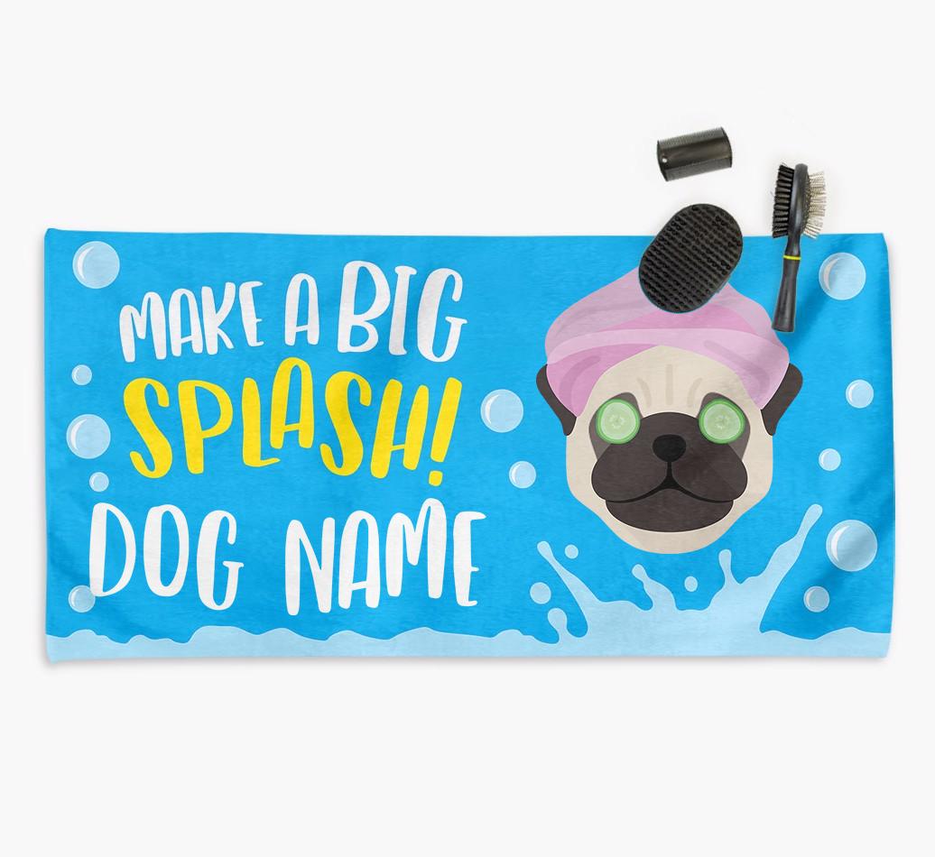 Personalised 'Make a BIG Splash' Towel for your {breedCommonName}