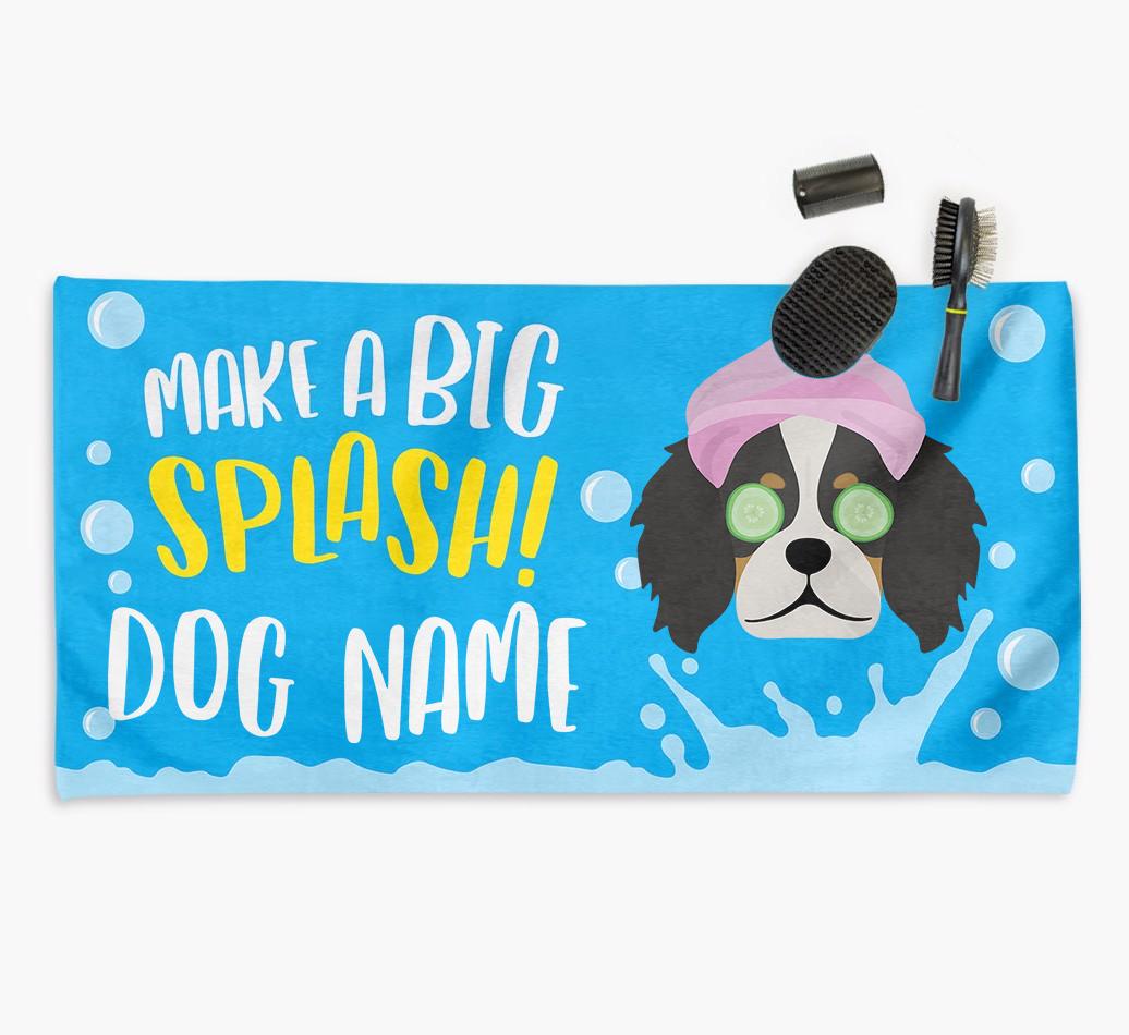 Personalised 'Make a BIG Splash' Towel for your {breedCommonName}