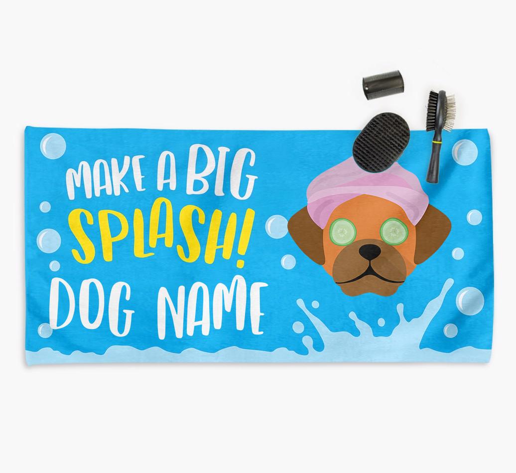 Personalised 'Make a BIG Splash' Towel for your {breedCommonName}