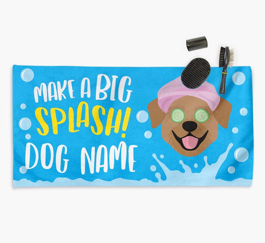 Personalised 'Make a BIG Splash' Towel for your {breedCommonName}