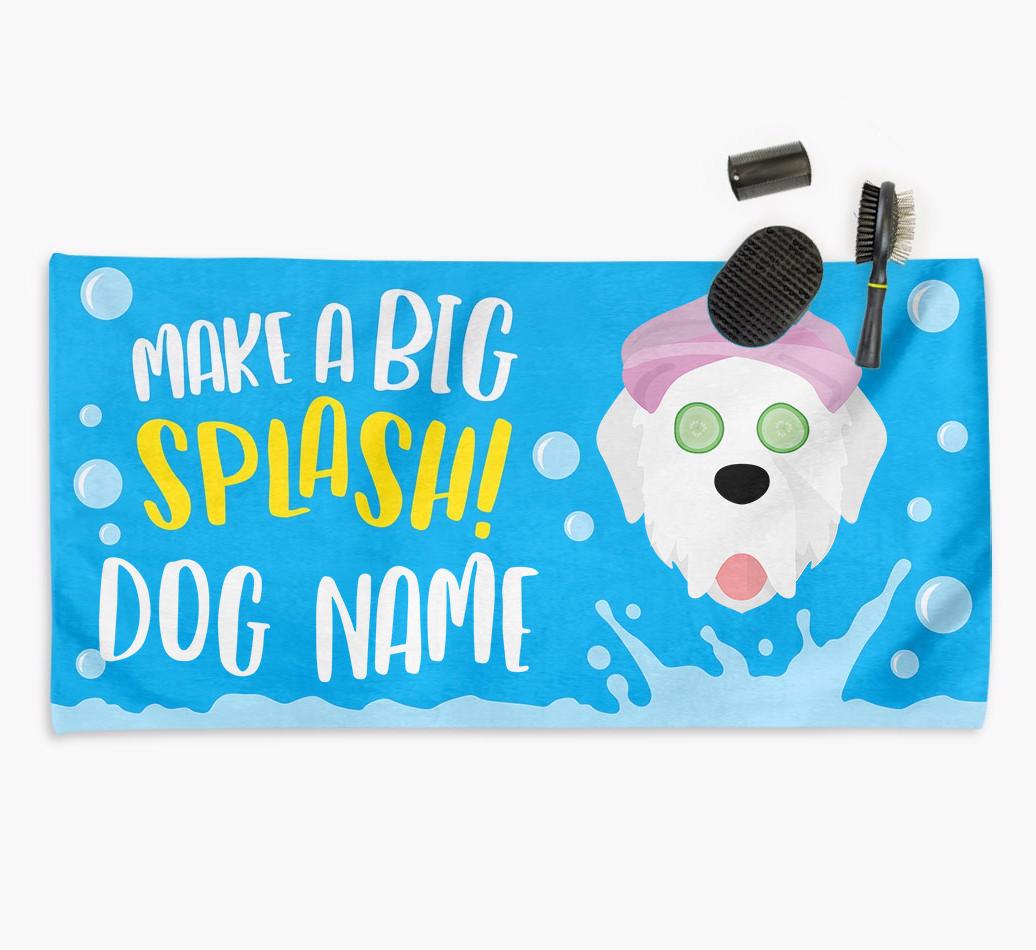 Personalised 'Make a BIG Splash' Towel for your {breedCommonName}