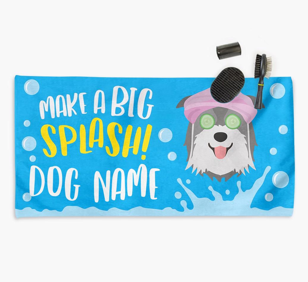 Personalised 'Make a BIG Splash' Towel for your {breedCommonName}