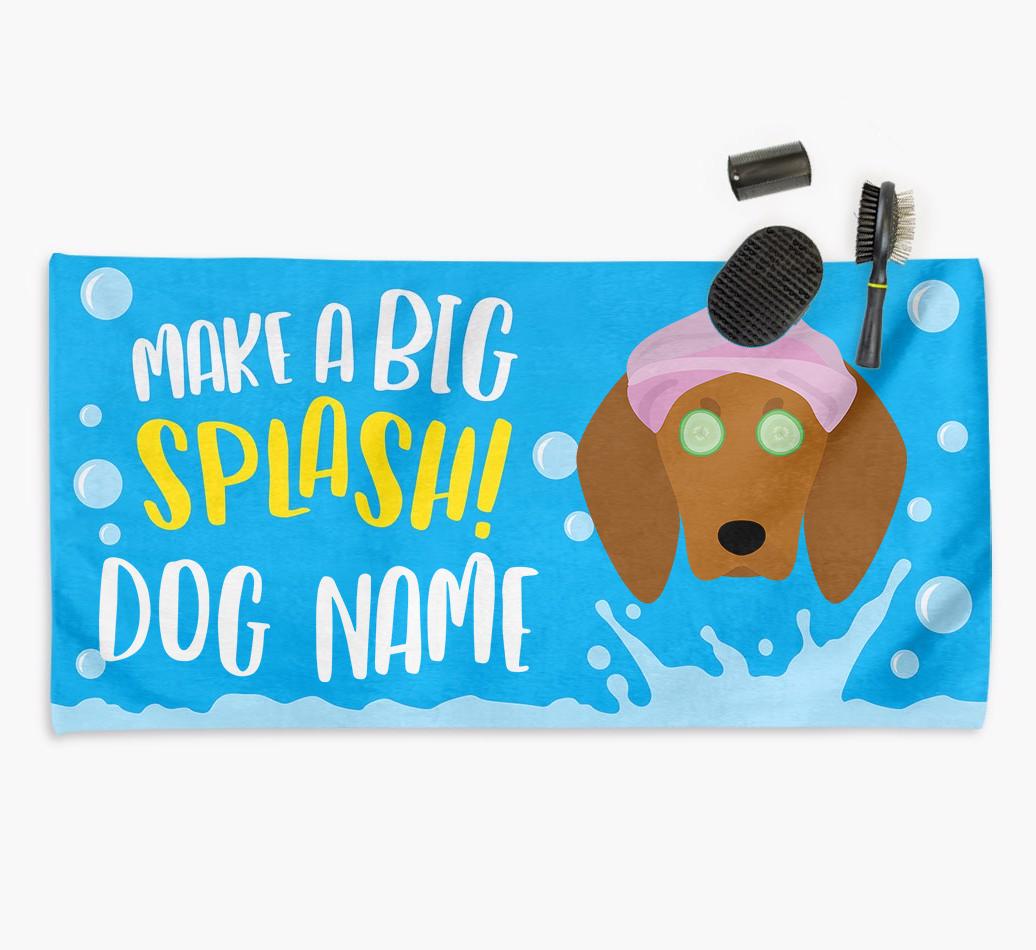 Personalised 'Make a BIG Splash' Towel for your {breedCommonName}