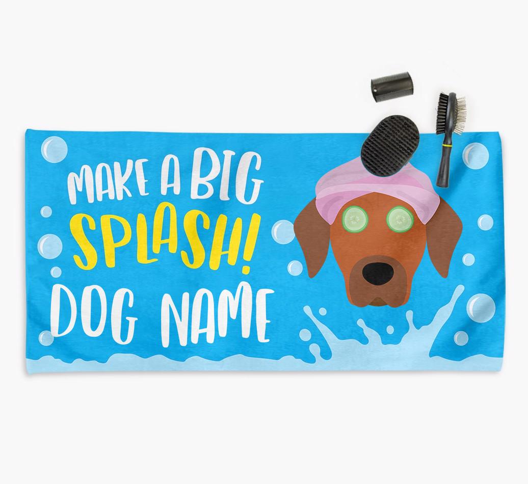 Personalised 'Make a BIG Splash' Towel for your {breedCommonName}