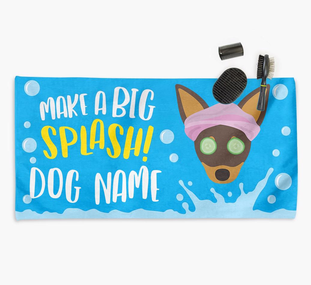 Personalised 'Make a BIG Splash' Towel for your {breedCommonName}