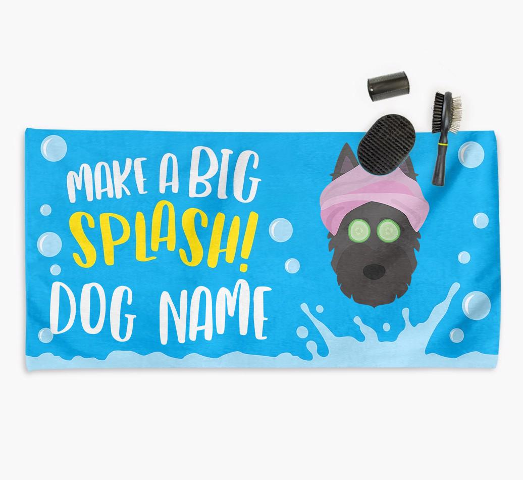 Personalised 'Make a BIG Splash' Towel for your {breedCommonName}