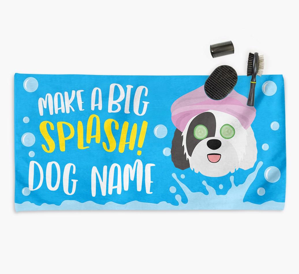 Personalised 'Make a BIG Splash' Towel for your {breedCommonName}