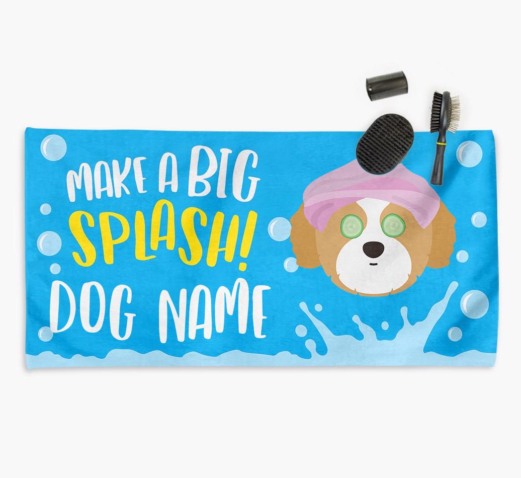 Personalised 'Make a BIG Splash' Towel for your {breedCommonName}