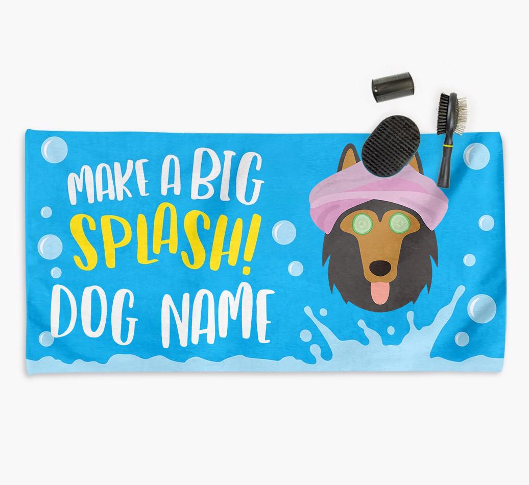 Personalised 'Make a BIG Splash' Towel for your {breedCommonName}