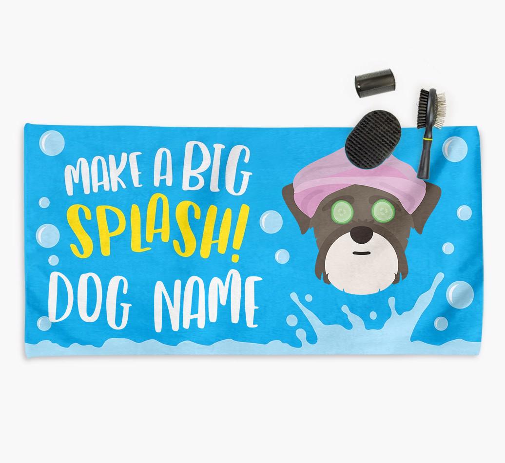 Personalised 'Make a BIG Splash' Towel for your {breedCommonName}
