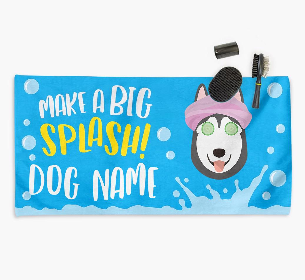 Personalised 'Make a BIG Splash' Towel for your {breedCommonName}