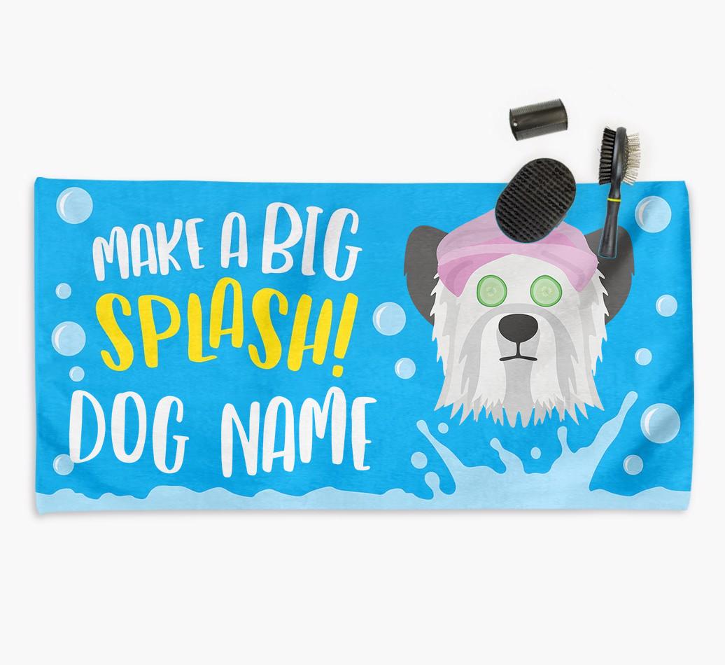 Personalised 'Make a BIG Splash' Towel for your {breedCommonName}