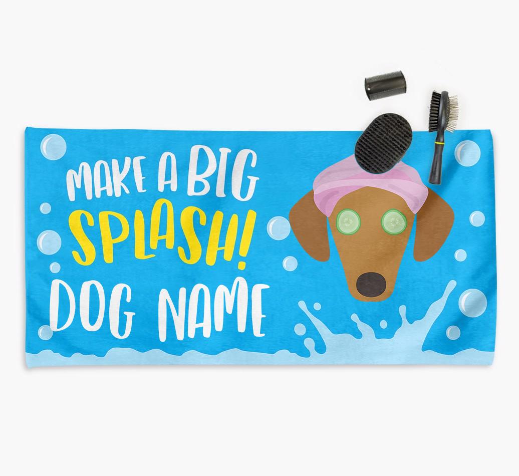 Personalised 'Make a BIG Splash' Towel for your {breedCommonName}