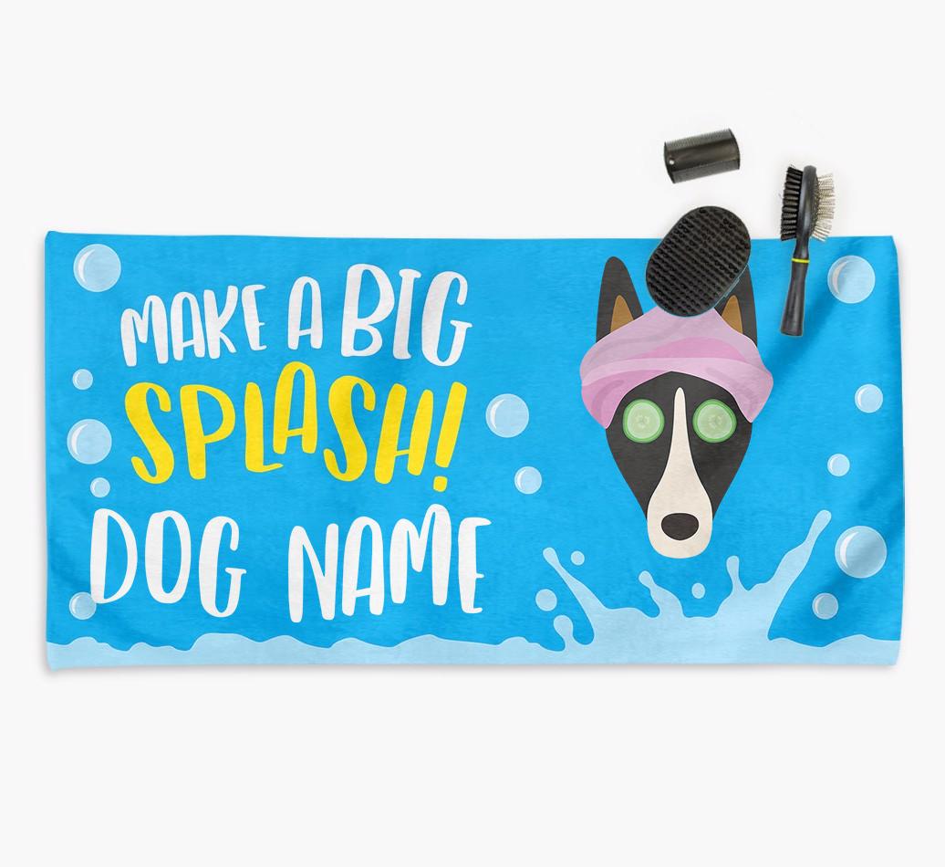 Personalised 'Make a BIG Splash' Towel for your {breedCommonName}