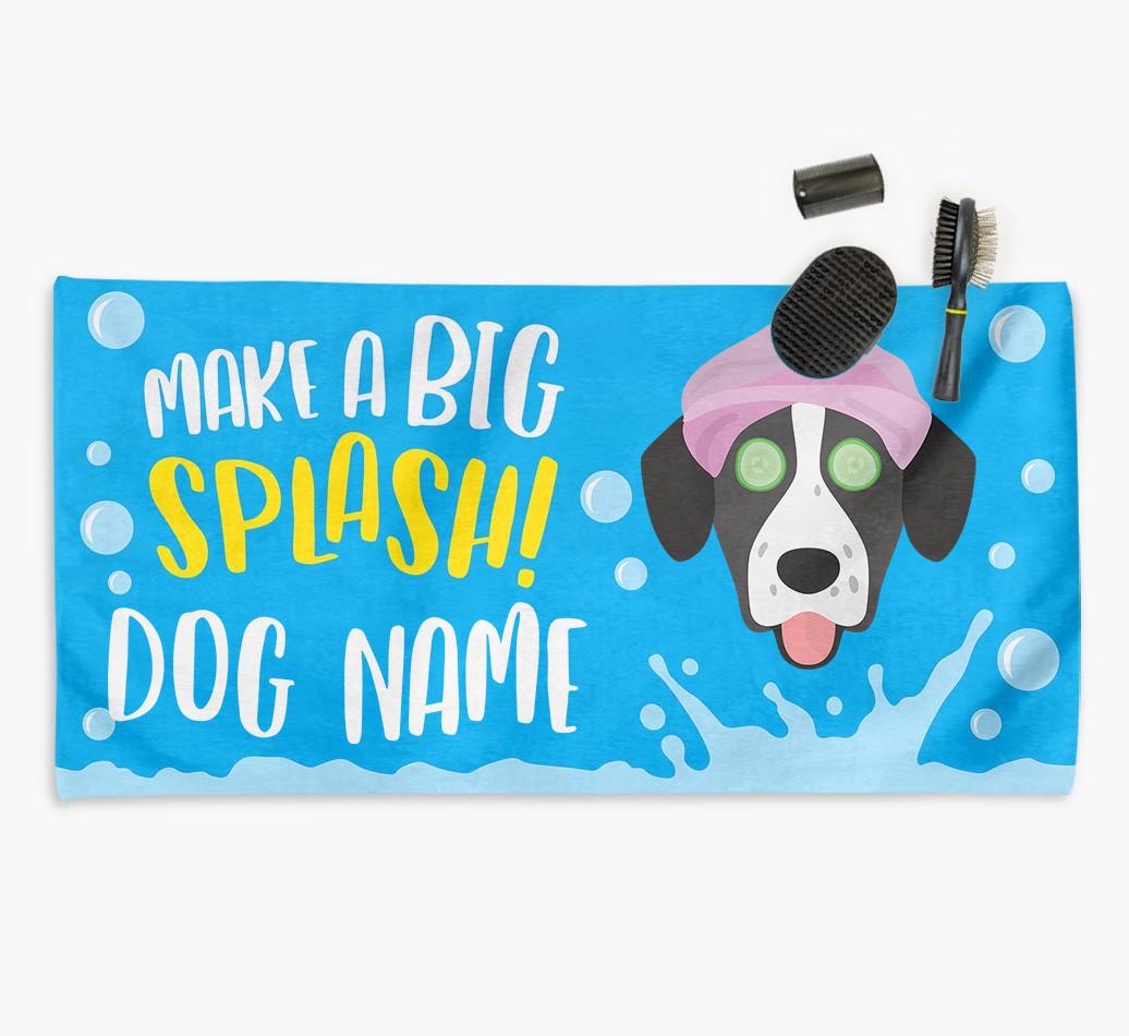 Personalised 'Make a BIG Splash' Towel for your {breedCommonName}