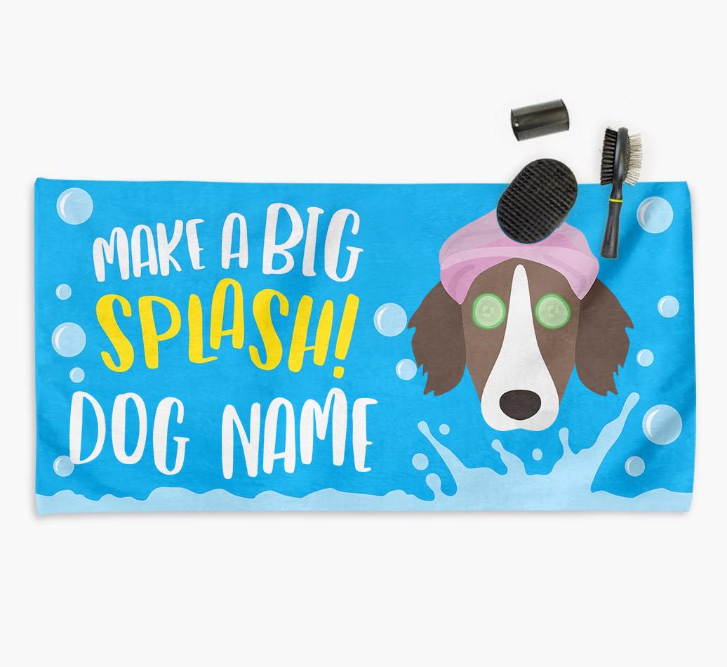 Personalised 'Make a BIG Splash' Towel for your {breedCommonName}
