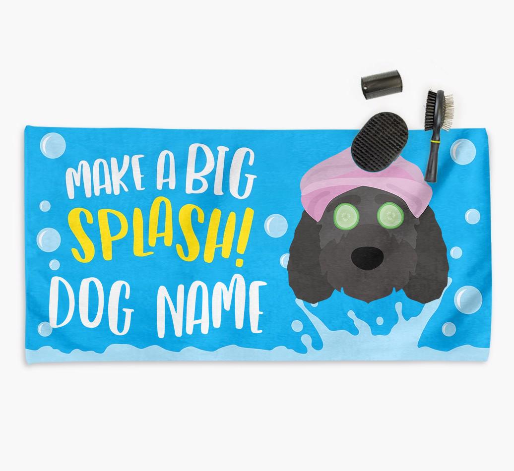 Personalised 'Make a BIG Splash' Towel for your {breedCommonName}