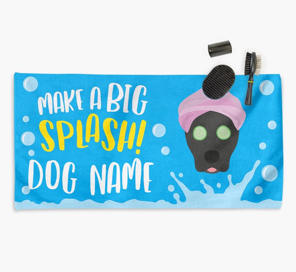 Personalised 'Make a BIG Splash' Towel for your {breedCommonName}