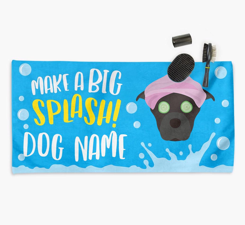 Personalised 'Make a BIG Splash' Towel for your {breedCommonName}