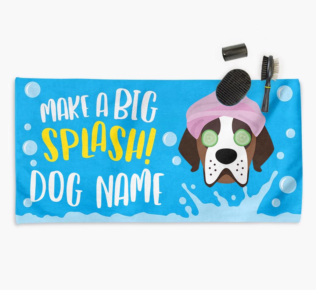Personalised 'Make a BIG Splash' Towel for your {breedCommonName}
