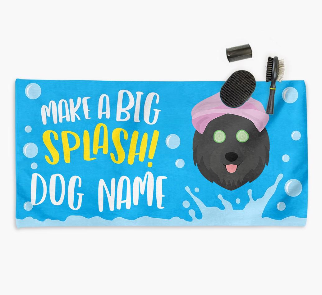 Personalised 'Make a BIG Splash' Towel for your {breedCommonName}