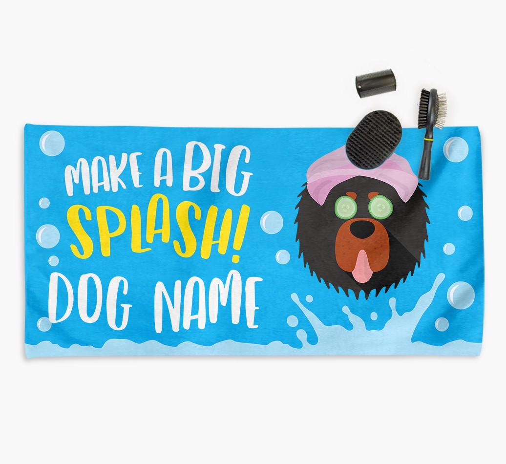 Personalised 'Make a BIG Splash' Towel for your {breedCommonName}