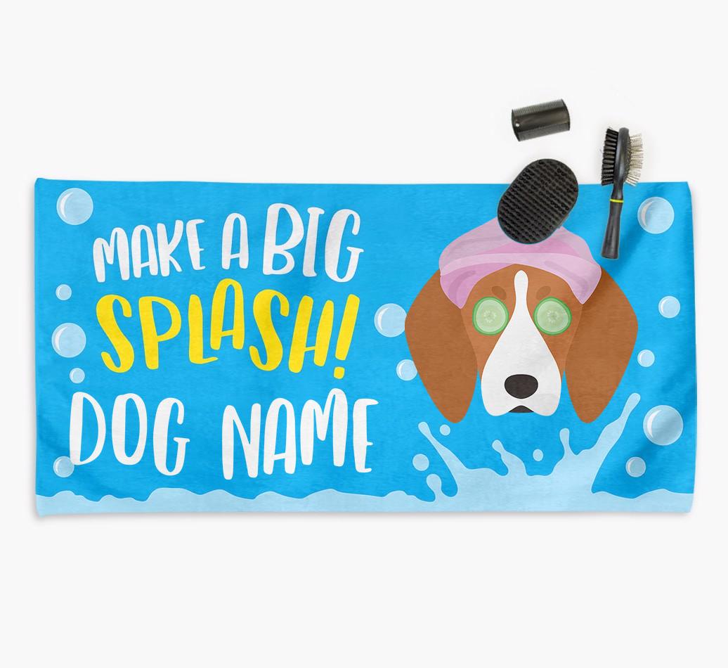 Personalised 'Make a BIG Splash' Towel for your {breedCommonName}