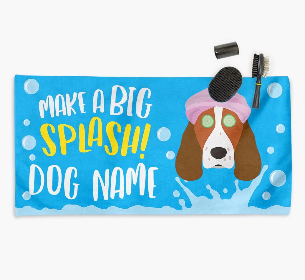 Personalised 'Make a BIG Splash' Towel for your {breedCommonName}