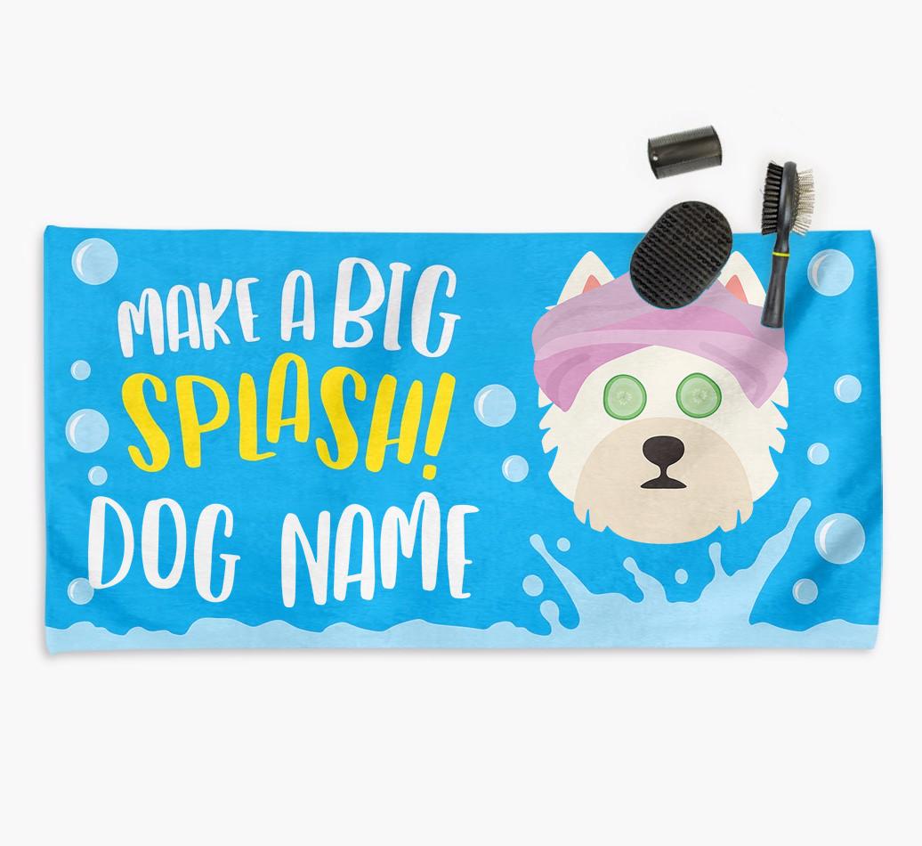 Personalised 'Make a BIG Splash' Towel for your {breedCommonName}