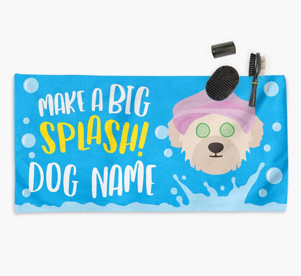 Personalised 'Make a BIG Splash' Towel for your {breedCommonName}