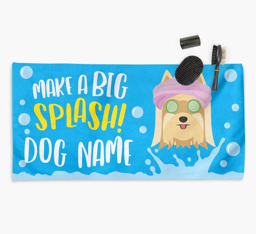 Personalised 'Make a BIG Splash' Towel for your {breedCommonName}