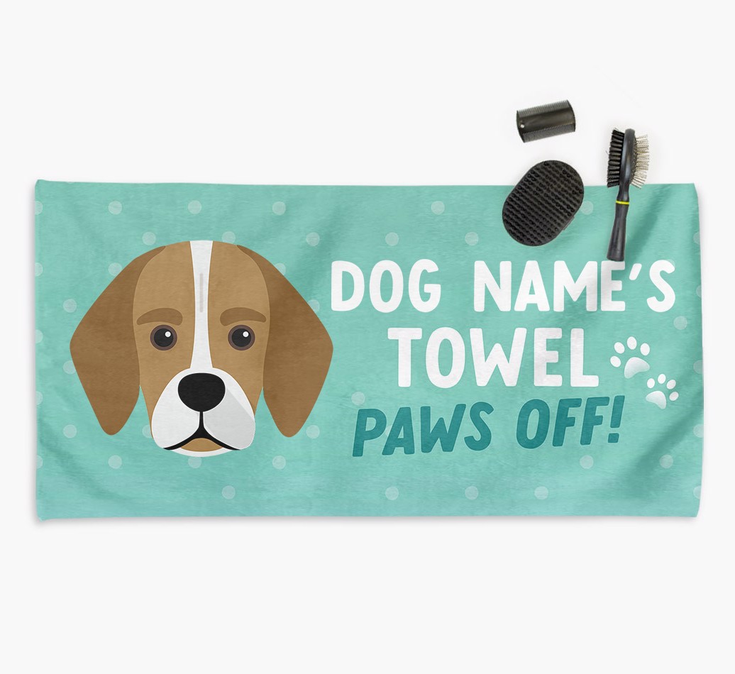 'Paws Off' Dog Towel for your {breedCommonName}