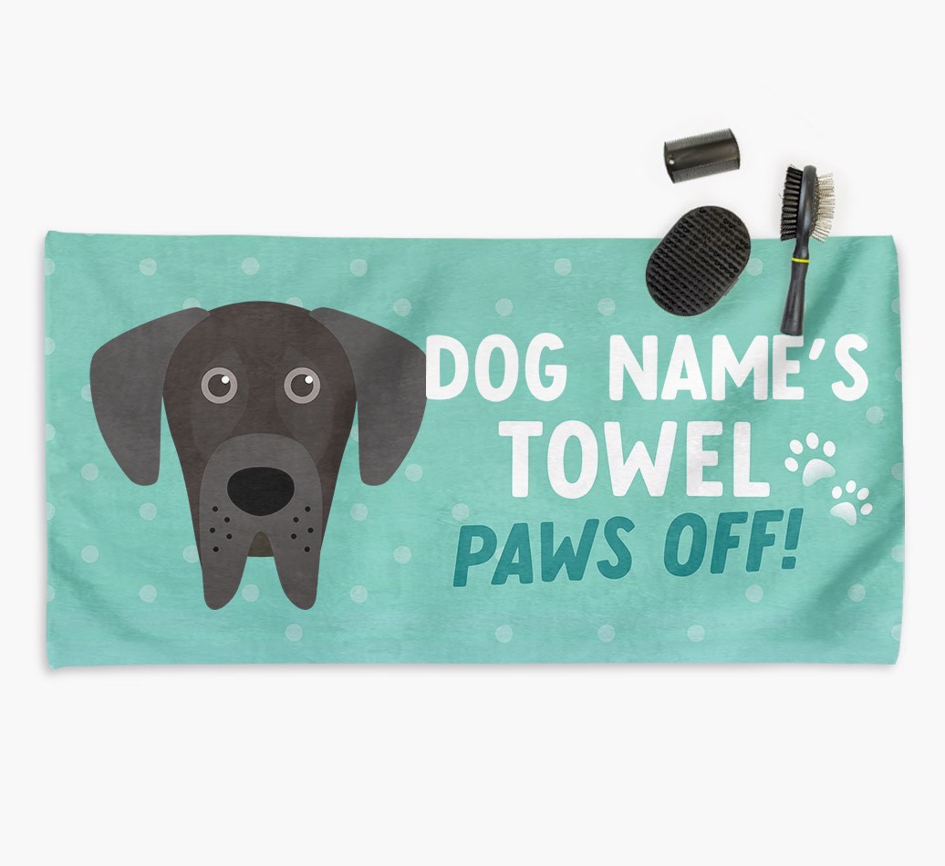 'Paws Off' Dog Towel for your {breedCommonName}