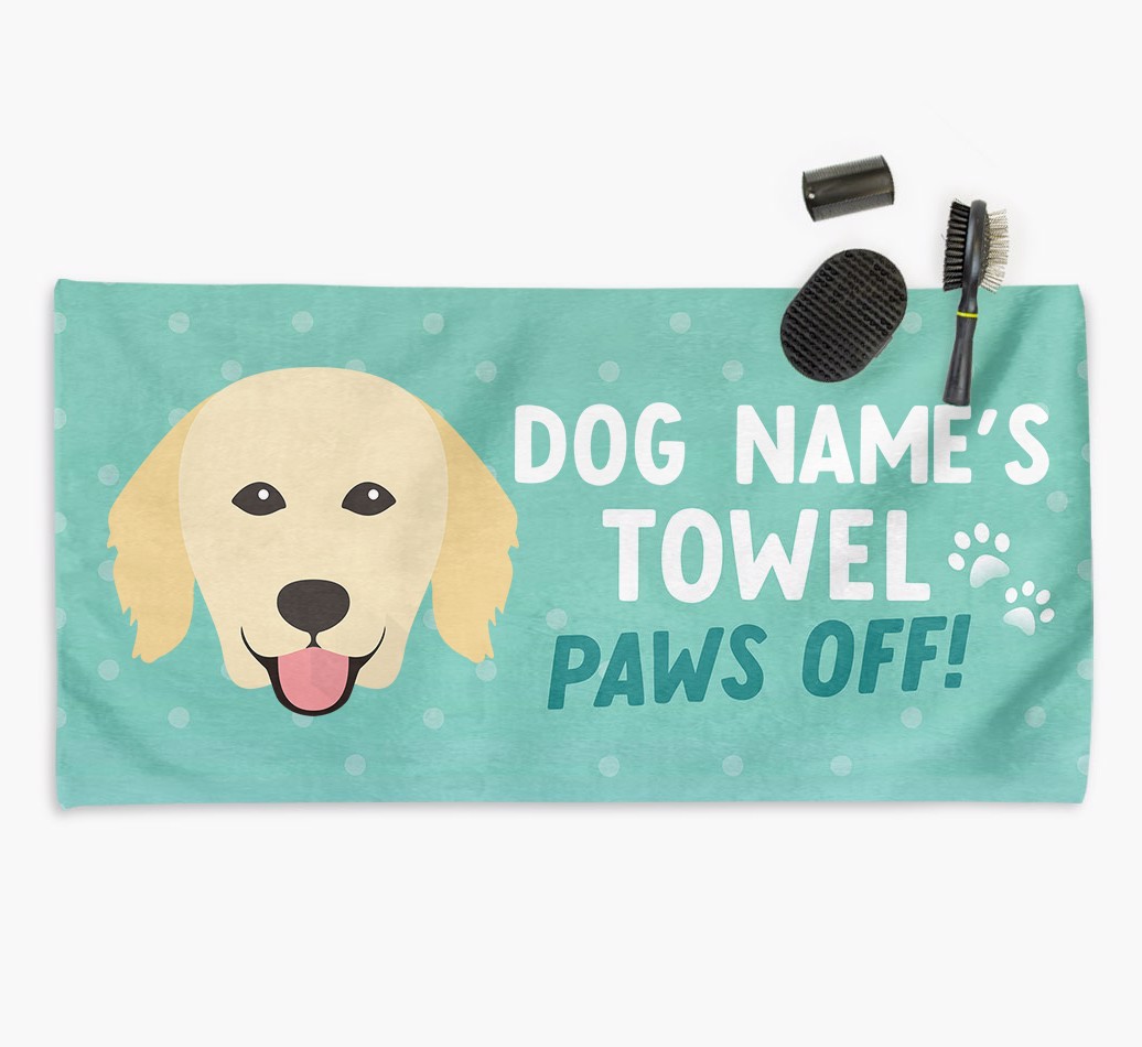 'Paws Off' Dog Towel for your {breedCommonName}
