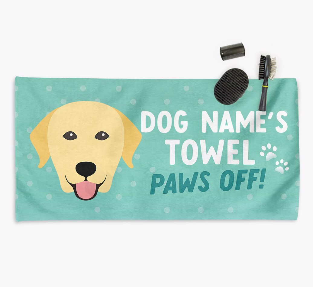 Paws Off Personalized Towel for your {breedFullName}