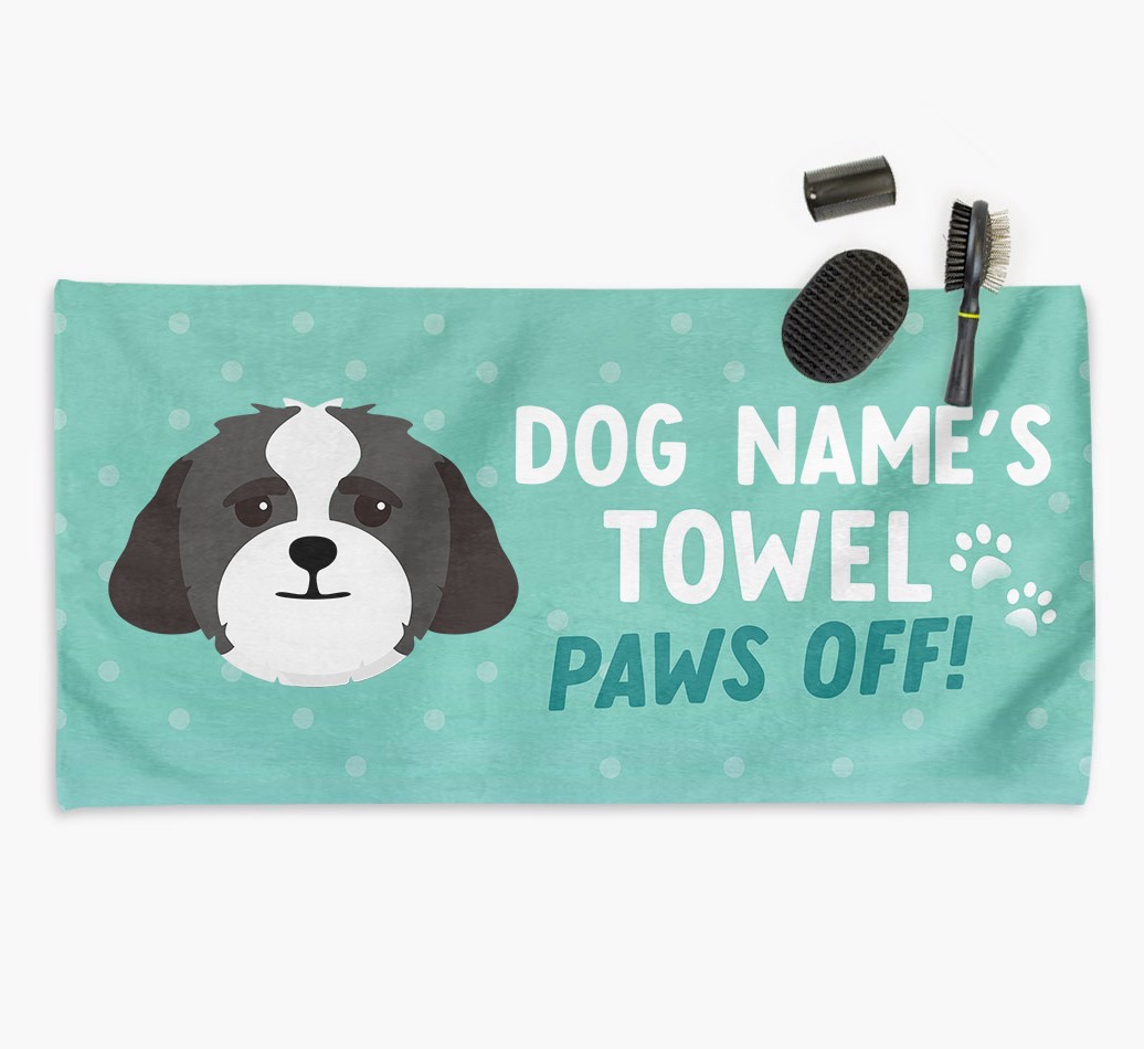 'Paws Off' Dog Towel for your {breedCommonName}