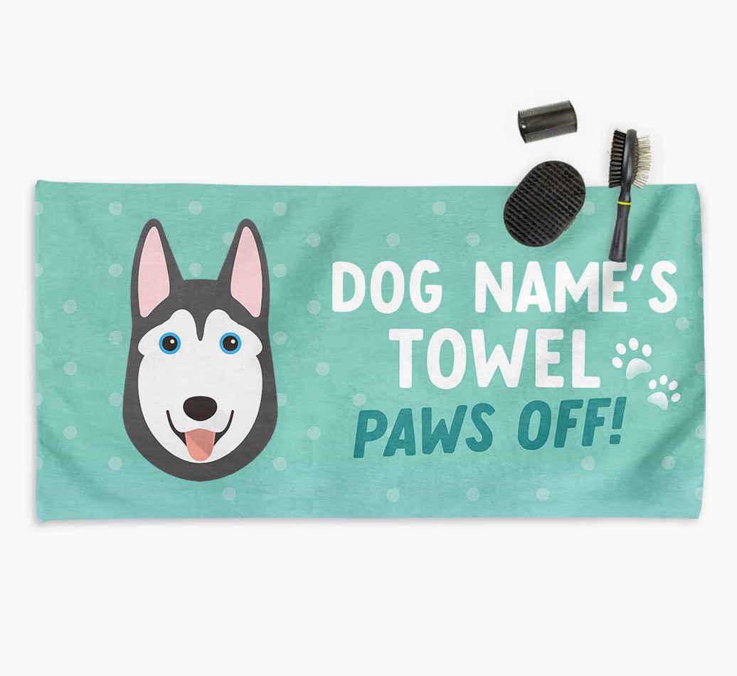 Paws Off Personalized Towel for your {breedFullName}