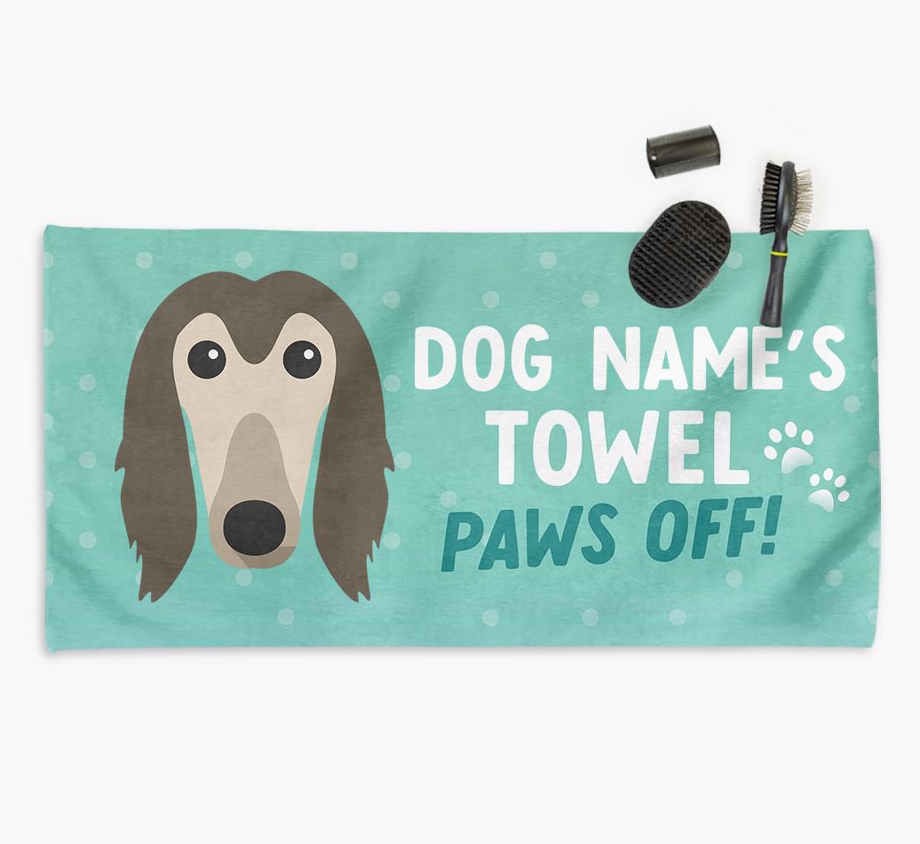 Paws Off Personalized Towel for your {breedFullName}