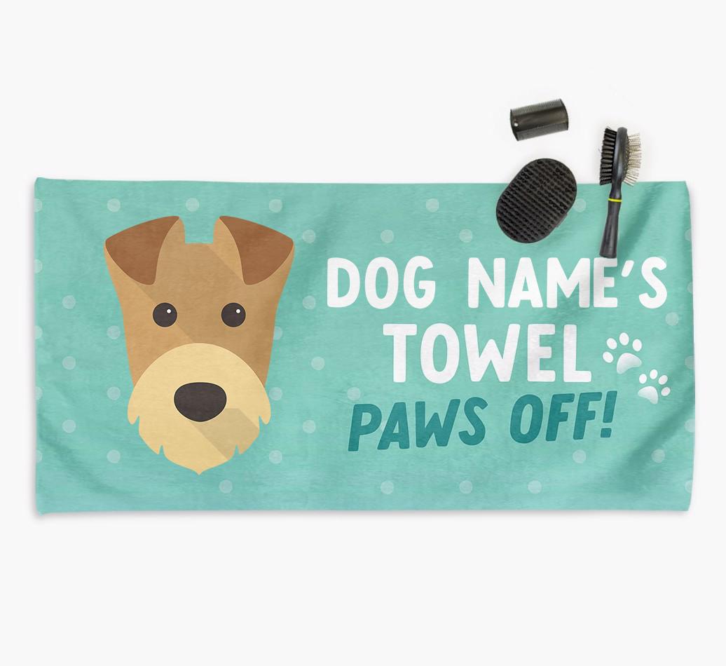 Paws Off Personalized Towel for your {breedFullName}