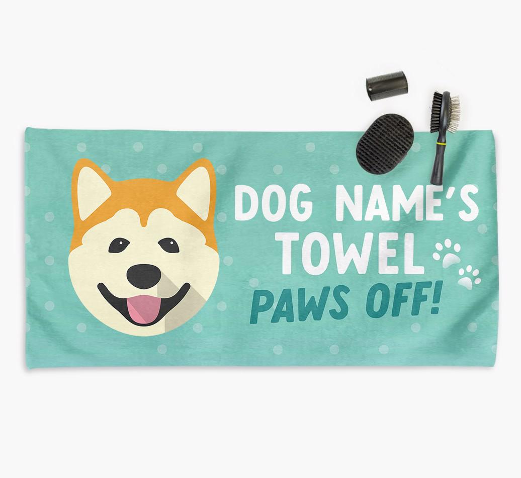 Paws Off Personalized Towel for your {breedFullName}