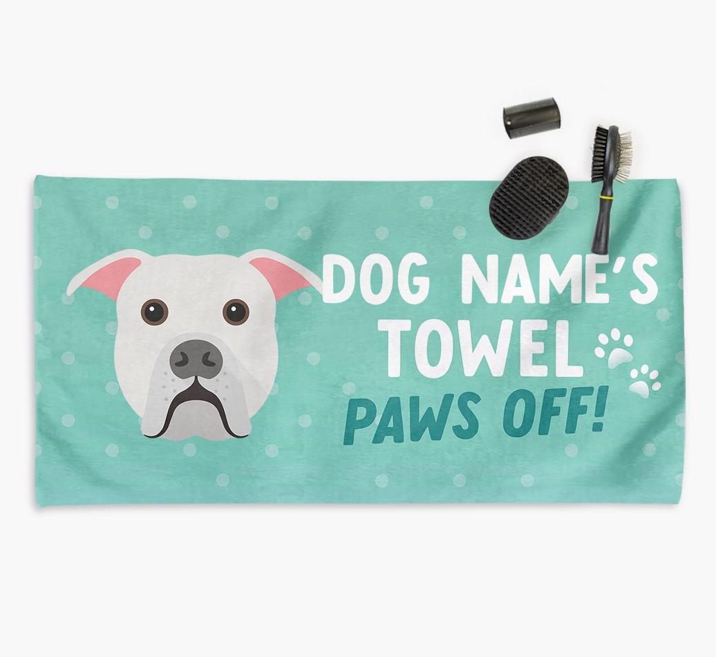 Paws Off Personalized Towel for your {breedFullName}