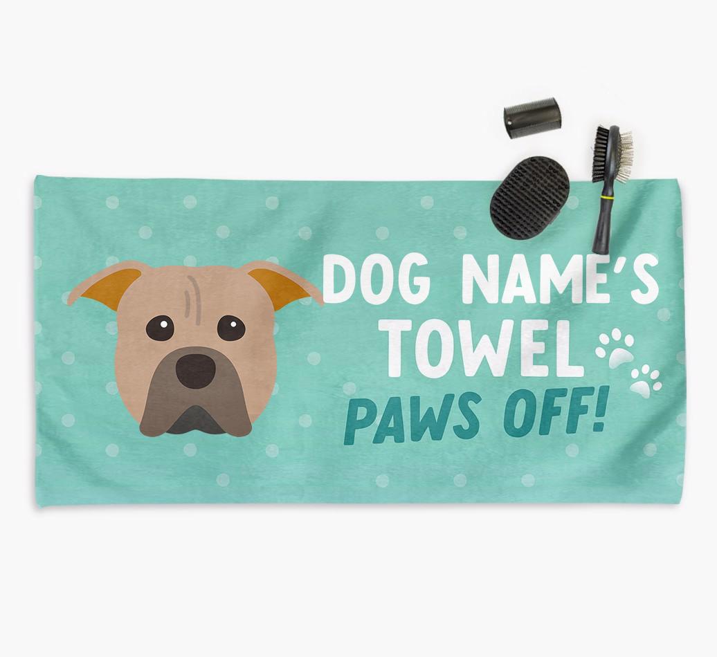 Paws Off Personalized Towel for your {breedFullName}