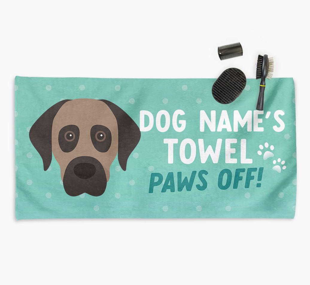 Paws Off Personalized Towel for your {breedFullName}