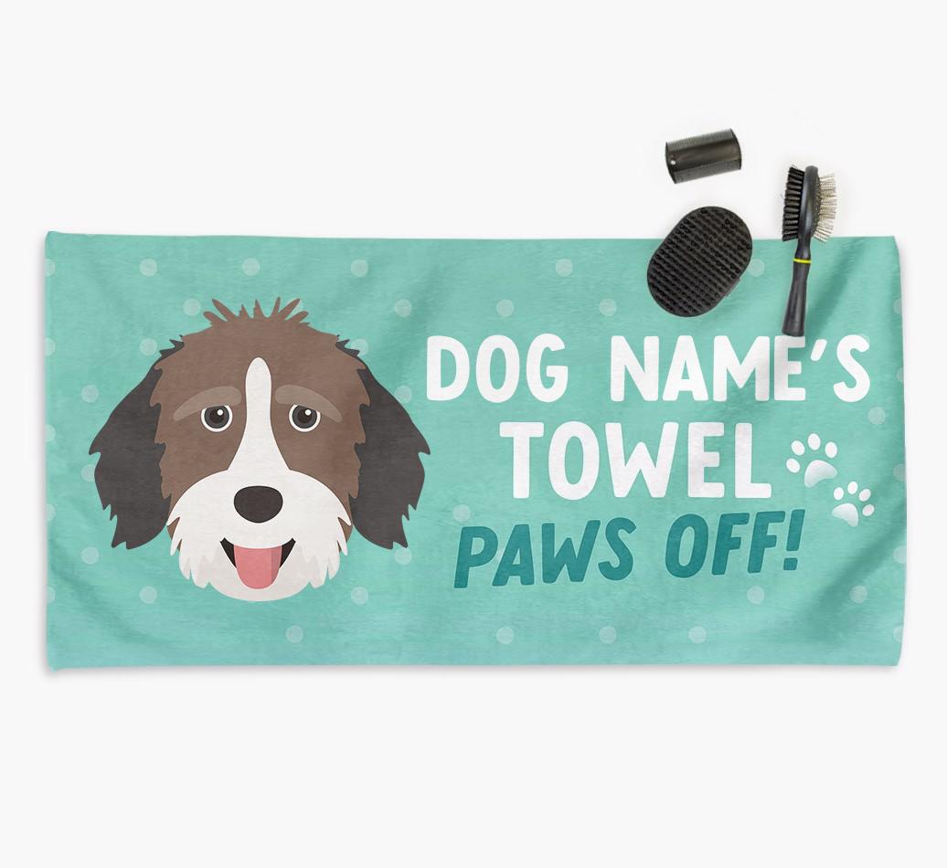 Paws Off Personalized Towel for your {breedFullName}