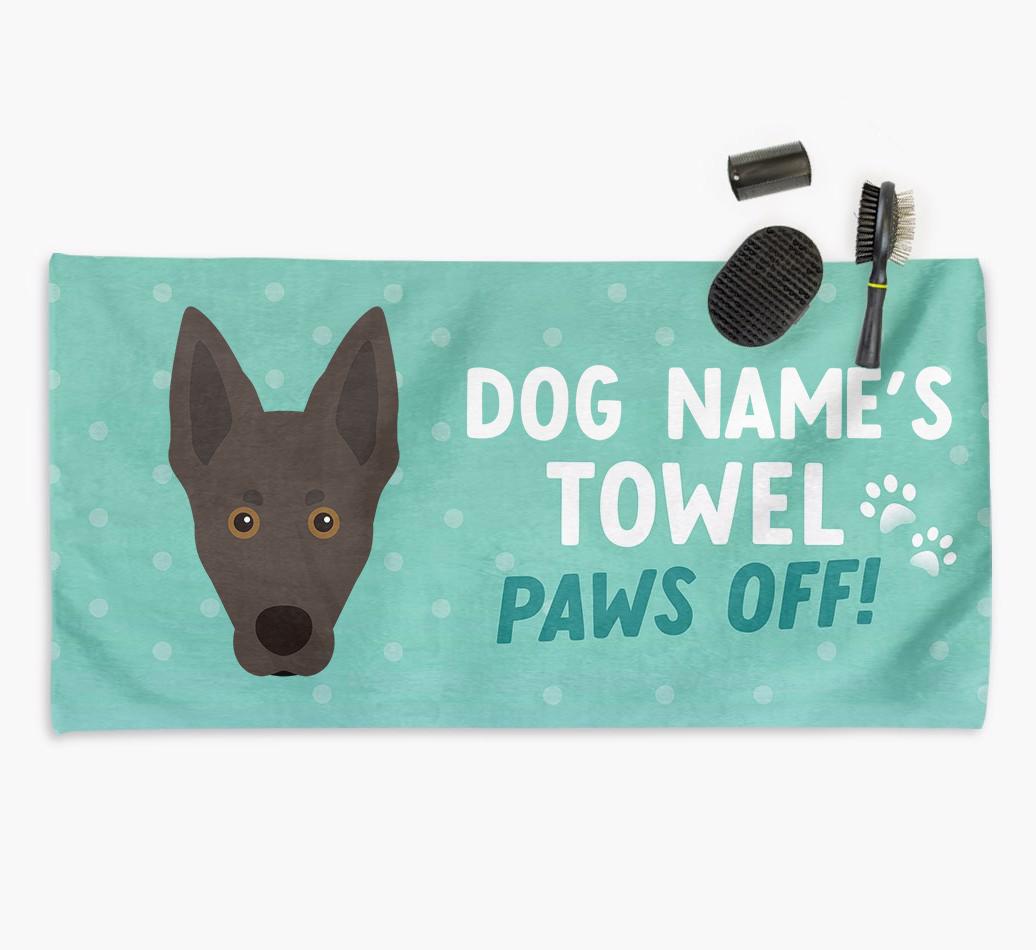 Paws Off Personalized Towel for your {breedFullName}