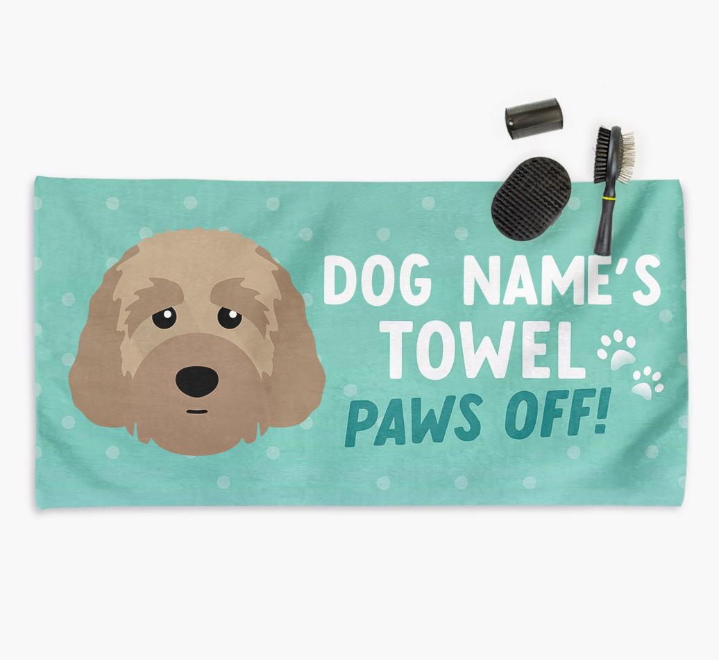Paws Off Personalized Towel for your {breedFullName}